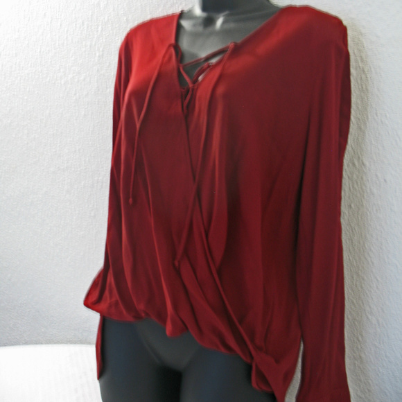 Rokoko by Dazz Women's Blouse, Maroon - Picture 1 of 7